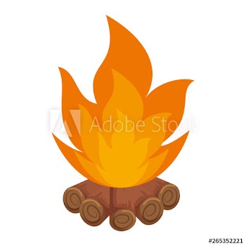wooden campfire icon