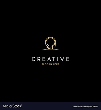 Wooden capital golden creative business logo vector image