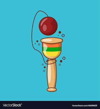 wooden catch and toss ball game toy