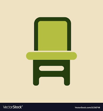 Wooden chair isolated vector image