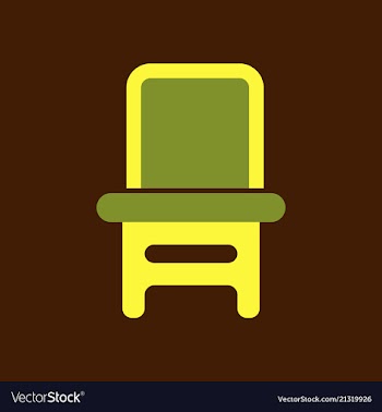 Wooden chair isolated vector image