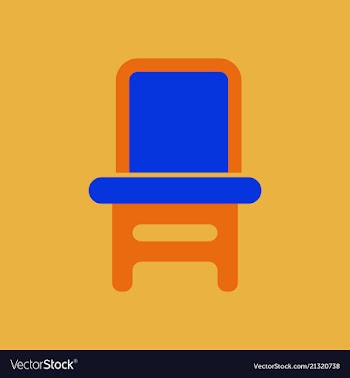 Wooden chair isolated vector image