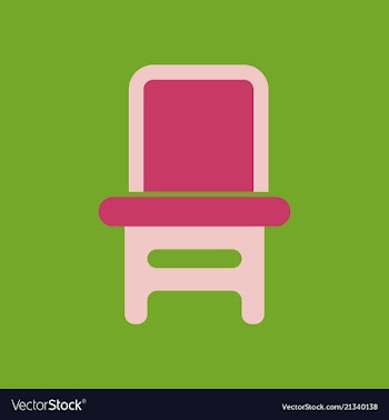 Wooden chair isolated vector image