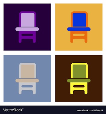 Wooden chair isolated vector image