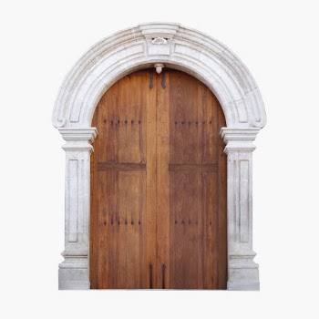 Wooden church door clipart, doric | Free PSD - rawpixel