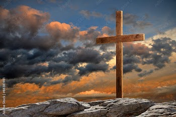 Wooden Cross at Sunset