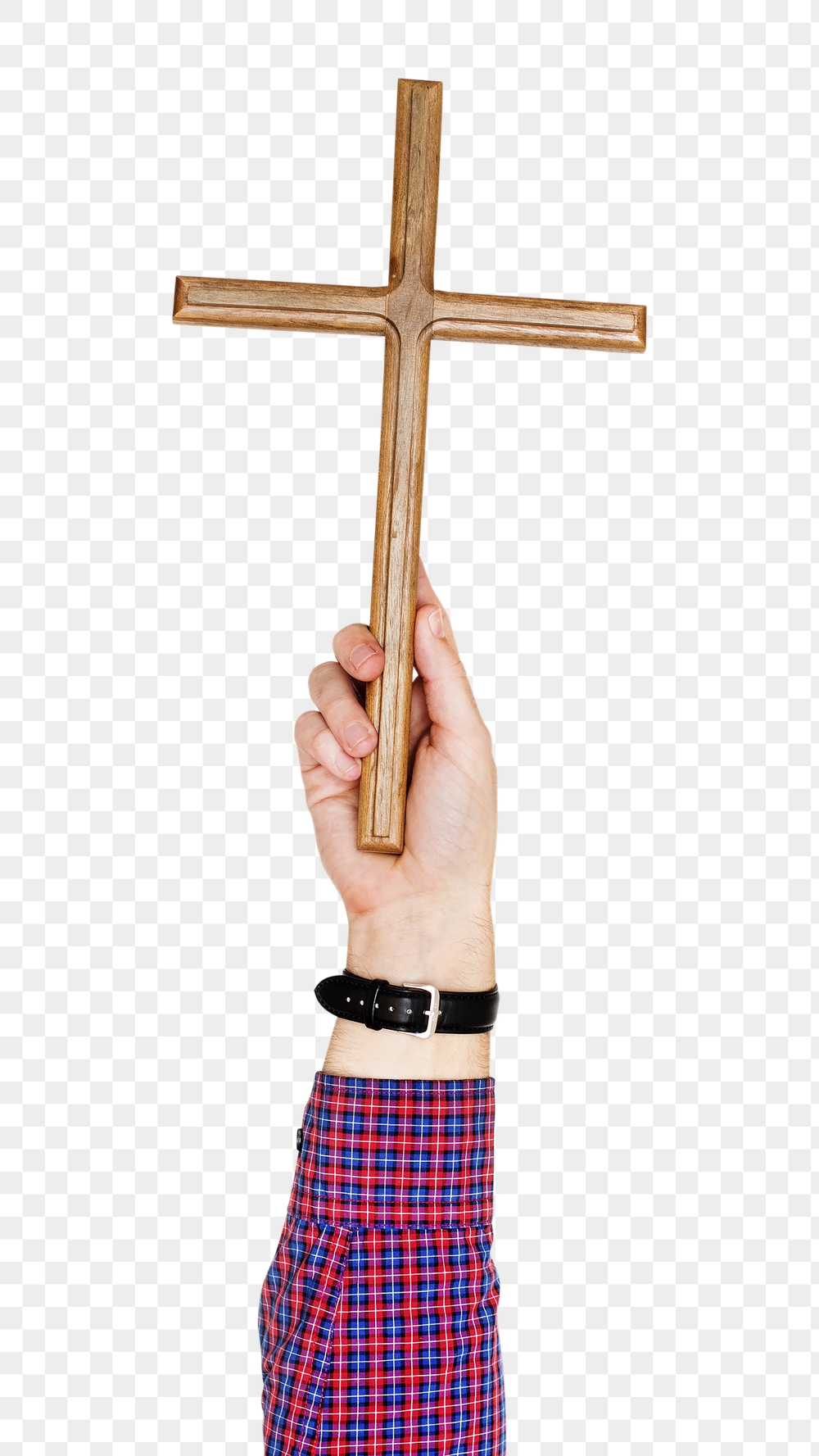 Wooden cross png in hand | Free PNG - rawpixel
