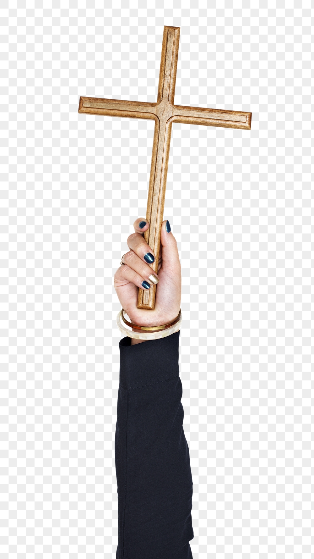 Wooden cross png in hand | Free PNG - rawpixel