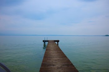 Wooden Dock Under Blue Sky