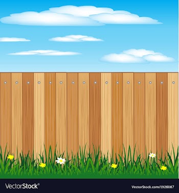Wooden fence vector image