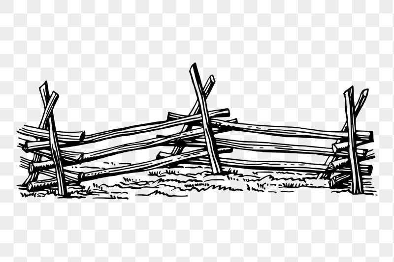 Wooden fences png sticker, vintage | Free PNG - rawpixel