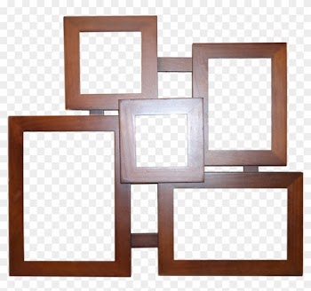 Wooden Frame - 4 Photo Frame Png