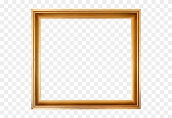 Wooden Frame Cutout - Gold Square Picture Frames