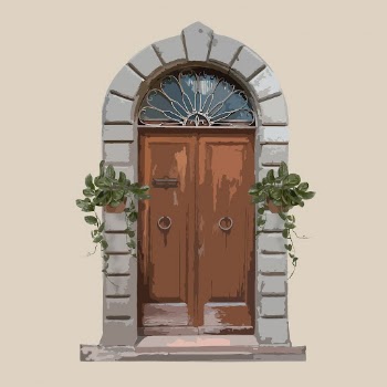 Wooden French door clipart, house | Free Photo - rawpixel