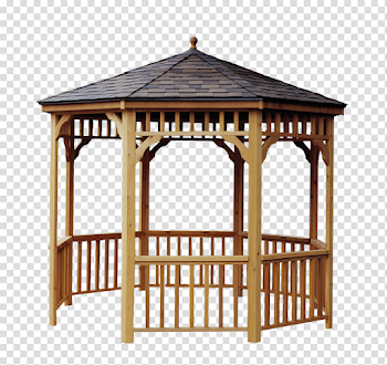 Wooden garden gazebo transparent background images
