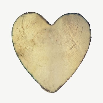 Wooden heart collage element, isolated | Free PSD - rawpixel