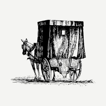 Wooden horse carriage drawing, vintage | Free PSD - rawpixel