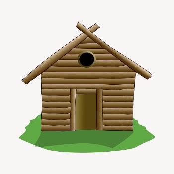 Wooden house clipart, illustration vector. | Free Vector - rawpixel