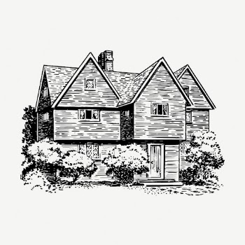 Wooden house collage element, vintage | Free PSD - rawpixel