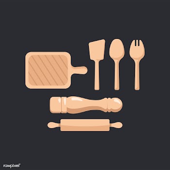 Wooden kitchenware set vector illustration | Free stock vector - 487670