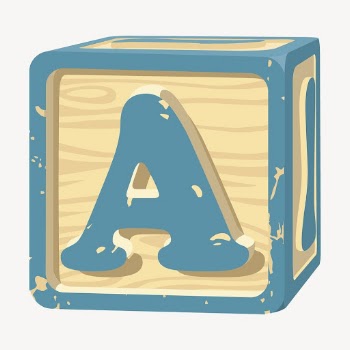 Wooden letter block clipart, kid | Free Vector - rawpixel