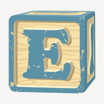 Wooden letter block collage element, | Free Vector - rawpixel