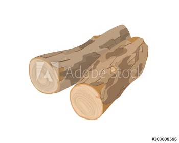 Wooden logs vector illustration