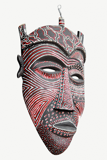 Wooden mask collage element  | Free PSD - rawpixel