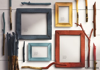 Wooden Photo Frame Mockup Set