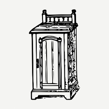 Wooden podium drawing, vintage furniture | Free PSD - rawpixel