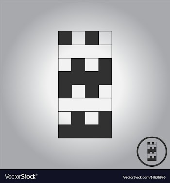 Wooden puzzle tower game table game vector image