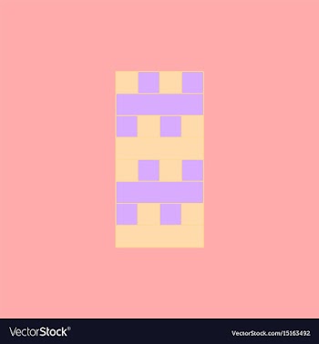 Wooden puzzle tower game table game vector image