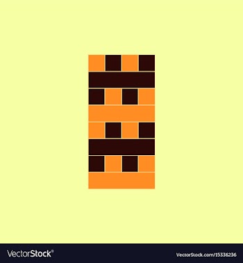Wooden puzzle tower game table game vector image