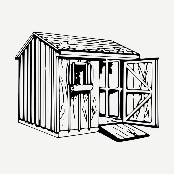Wooden shed drawing, vintage illustration | Free PSD - rawpixel