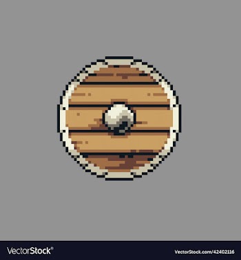 wooden shield pixel art