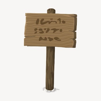 Wooden sign clipart, object illustration | Free PSD - rawpixel