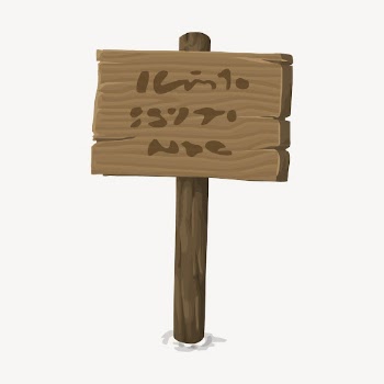 Wooden sign collage element, object | Free Vector - rawpixel