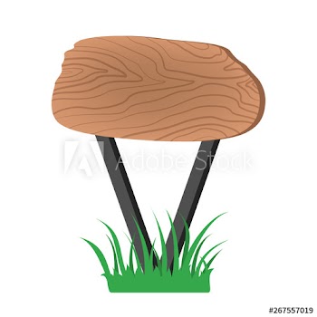 Wooden signboard