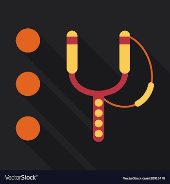 Wooden slingshot isolated on background kids toy vector image