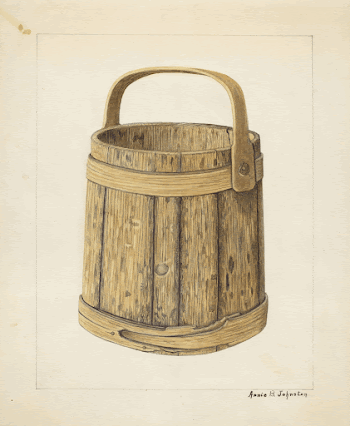 Wooden Sugar Bucket (ca.1938) by Annie | Free Photo - rawpixel
