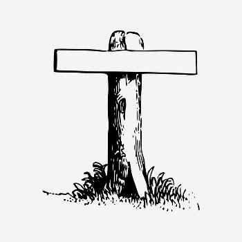 Wooden tomb sign clipart, vintage | Free PSD Illustration - rawpixel