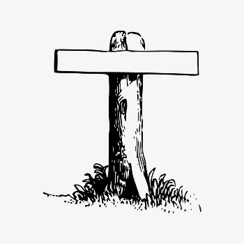 Wooden tomb sign drawing, vintage | Free Vector Illustration - rawpixel
