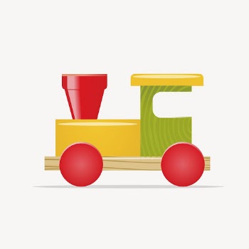 Wooden train clipart, toy illustration. | Free Photo - rawpixel