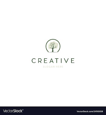 Wooden tree creative business logo design graphic vector image