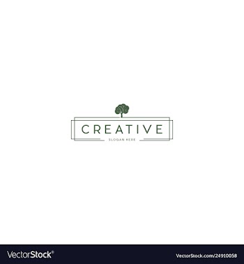 Wooden tree creative business logo design graphic vector image