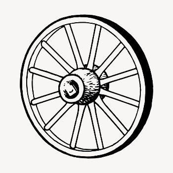 Wooden wheel  clipart, vintage | Free Vector - rawpixel