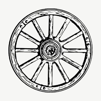 Wooden wheel collage element, vintage | Free PSD - rawpixel