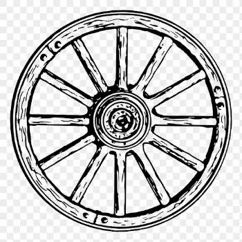 Wooden wheel drawing png sticker | Free PNG - rawpixel