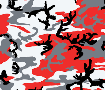 Woodland Bright Red Camo wallpaper - ricraynor - Spoonflower