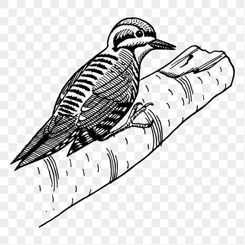 Woodpecker bird png sticker illustration, | Free PNG - rawpixel